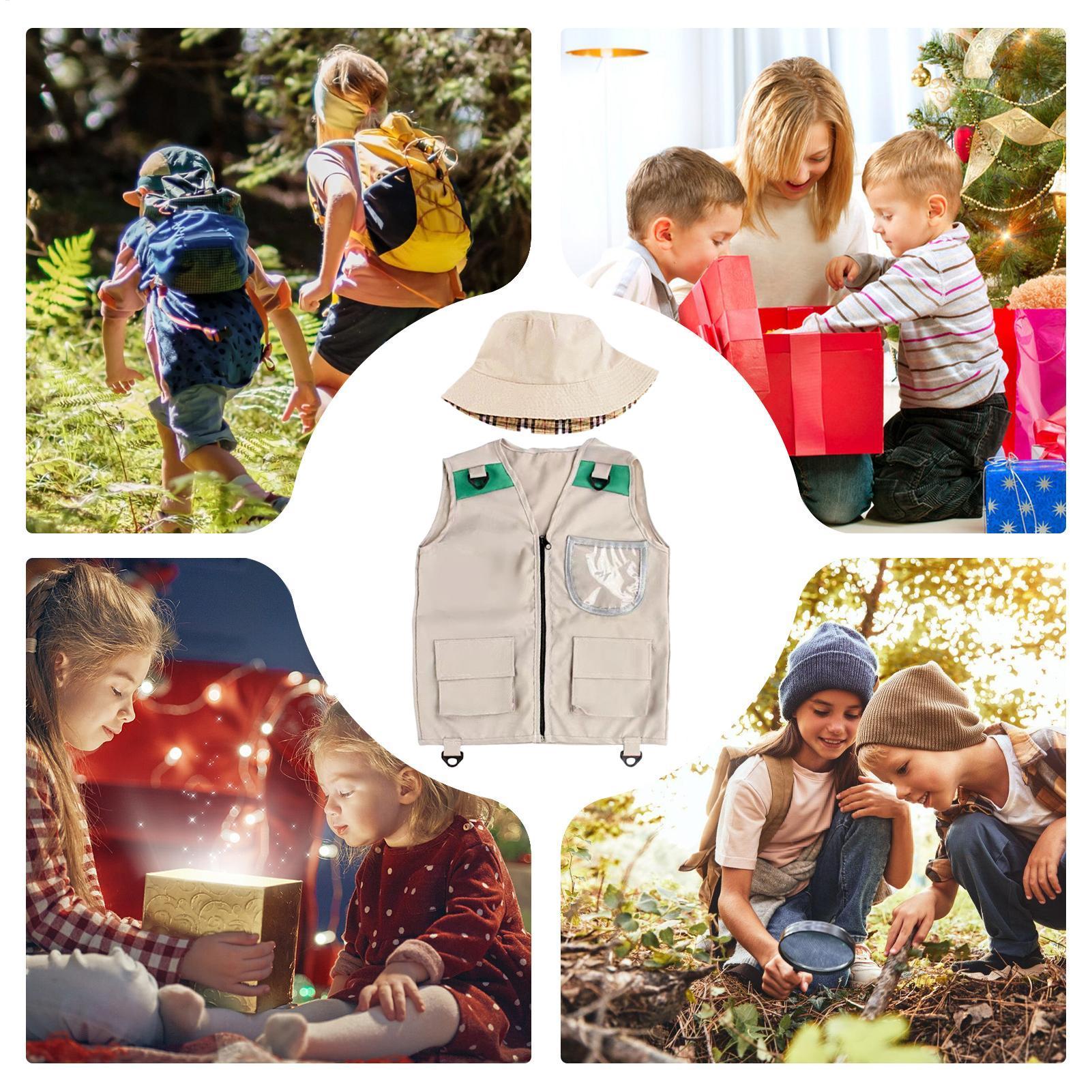 Outdoor Adventure Activities For Kids - Çocuklar için Keşifçı Yeleği ve Şapka