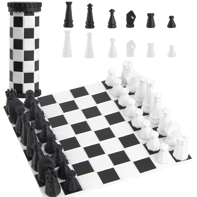 Outdoor Adventure Games - 2 in 1 Taşınabilir Satranç Oyun